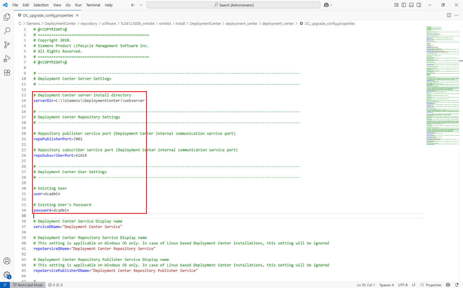 UpgradeConfig